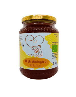 Miele Millefiori Biologico 1kg – vaso fronte
